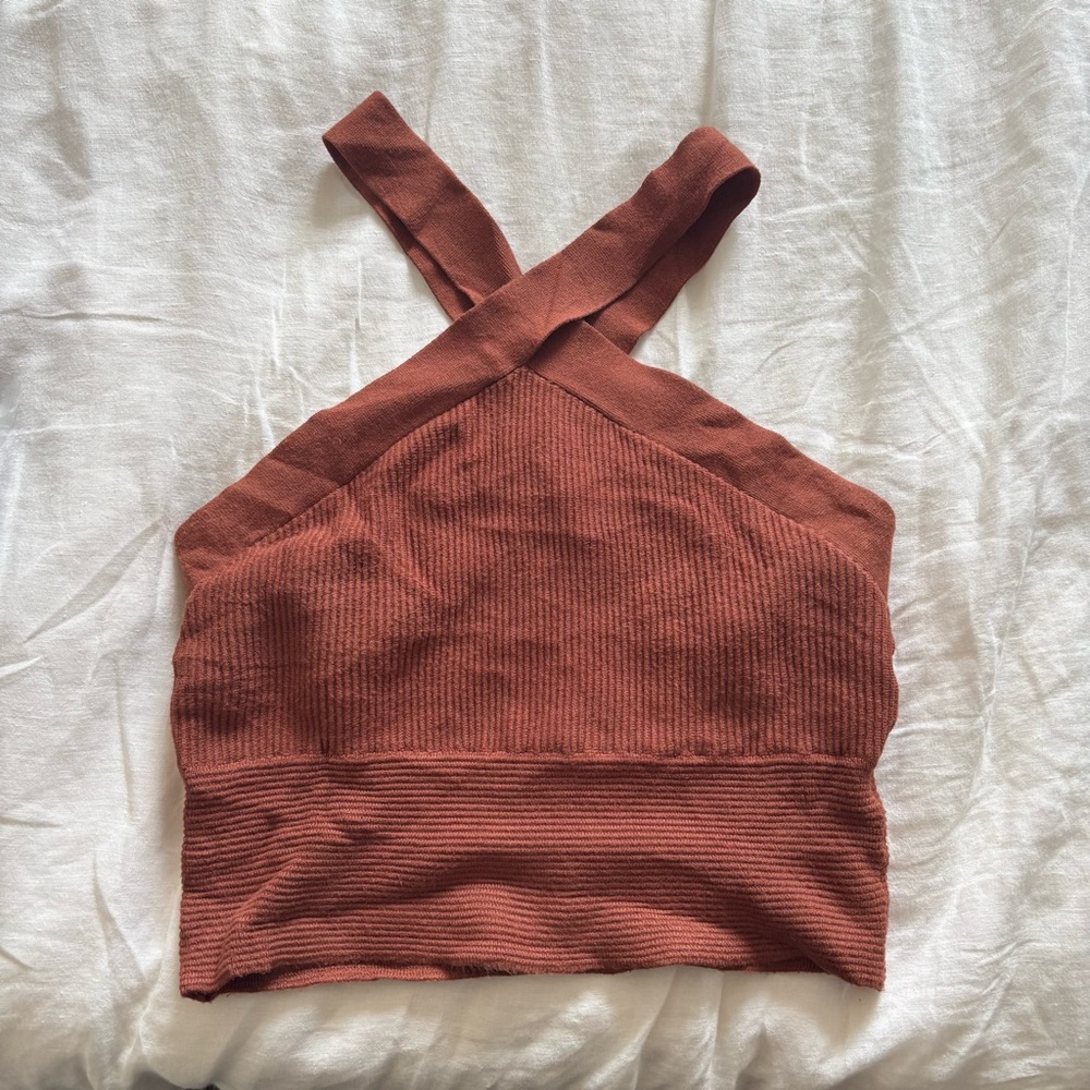 Abercrombie & Fitch Brown Crop Top